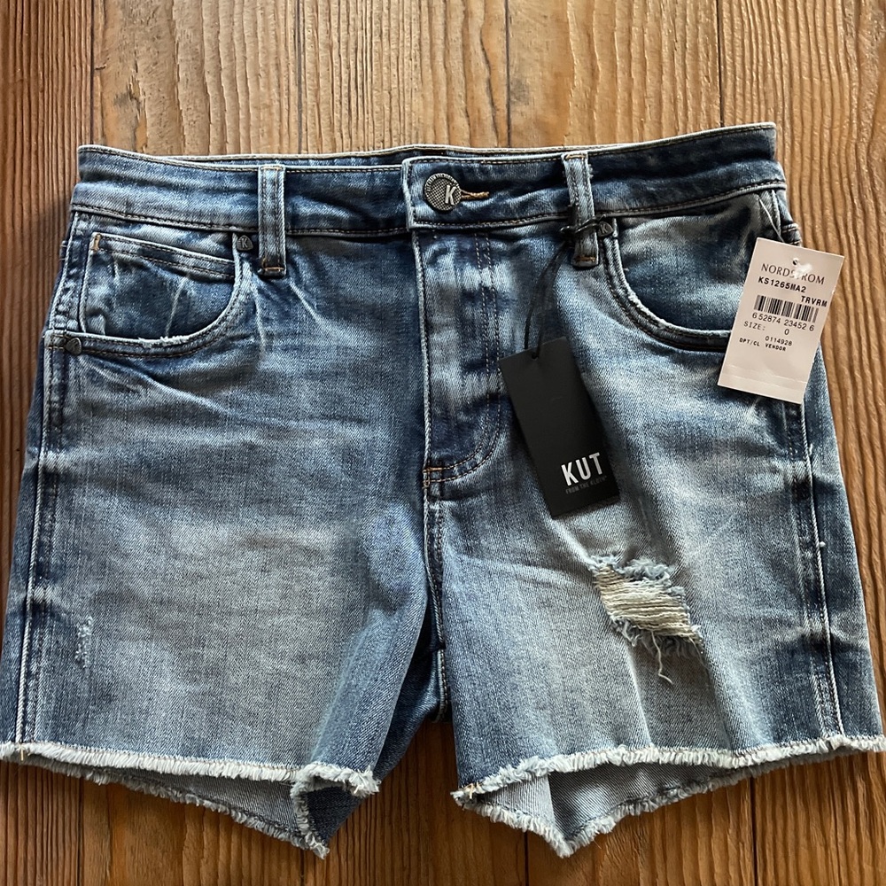 KUT from the Kloth High Rise Fray Short